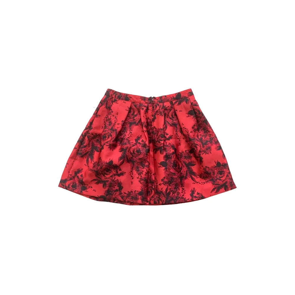 I.N. San Francisco Floral Pleated Mini Skirt Size 9